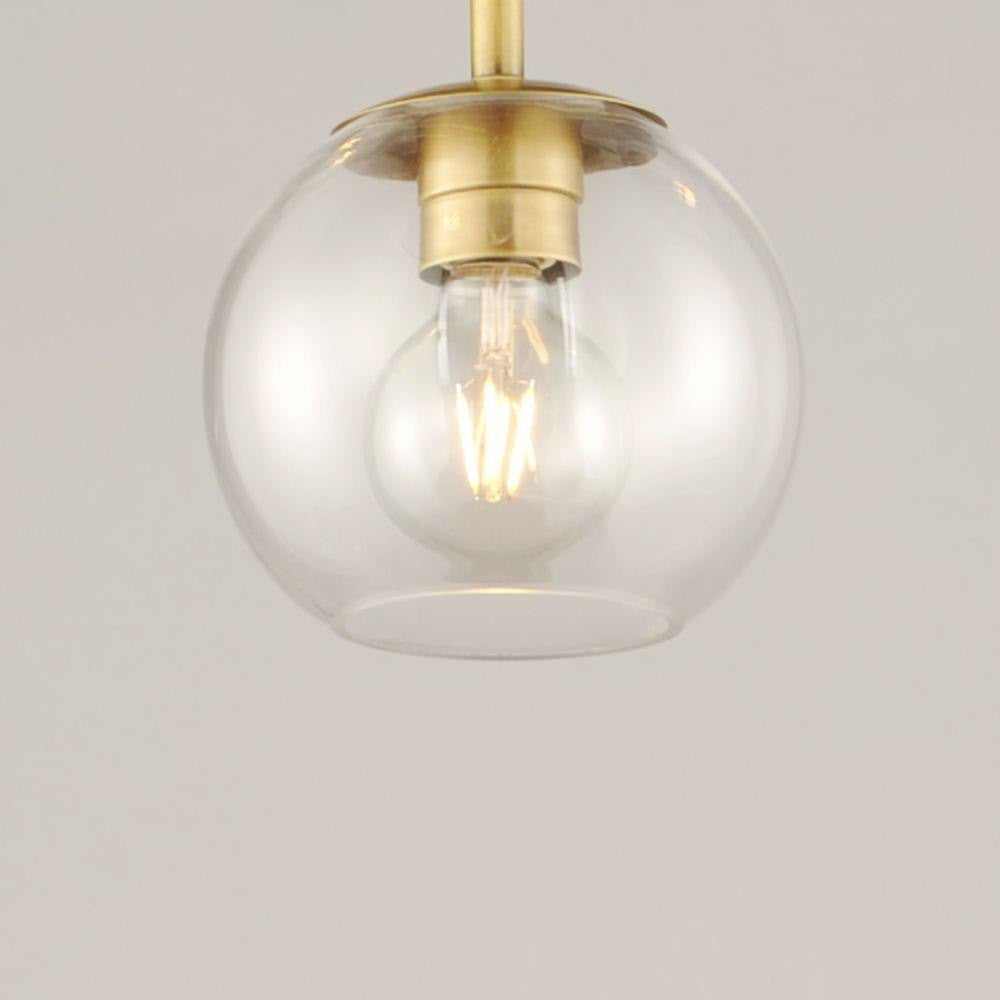 Maxim Lighting 38414CLNAB Branch Clear Glass Globe Shade Close-Up Detail