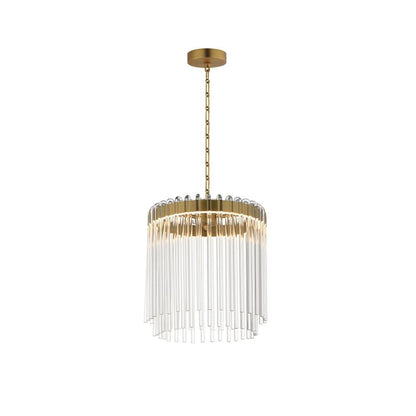 Maxim Lighting 38421CLNAB Jolie Pendant Ceiling Light Natural Aged Brass Side View