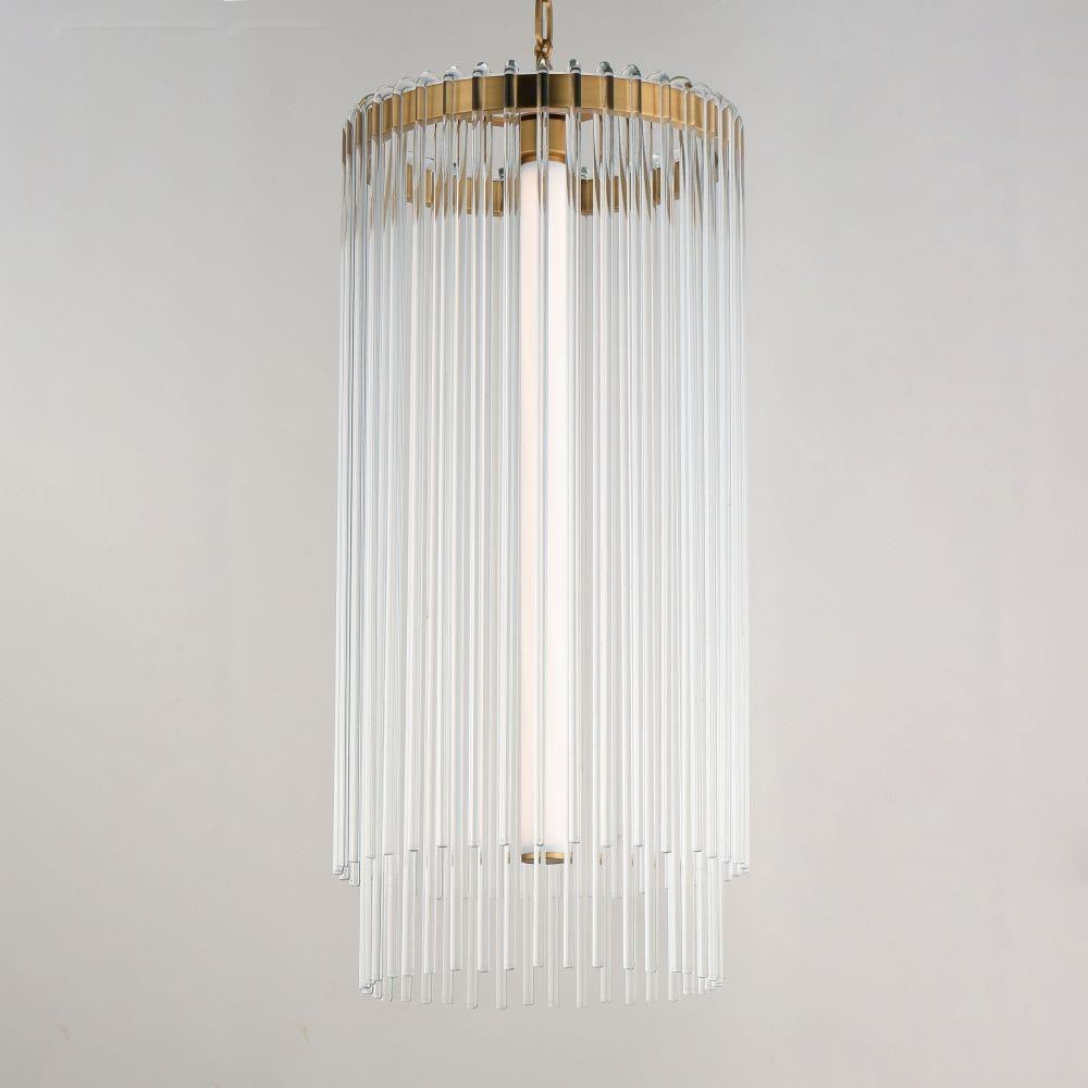 Maxim Lighting 38426CLNAB Jolie Natural Aged Brass Foyer Chandelier