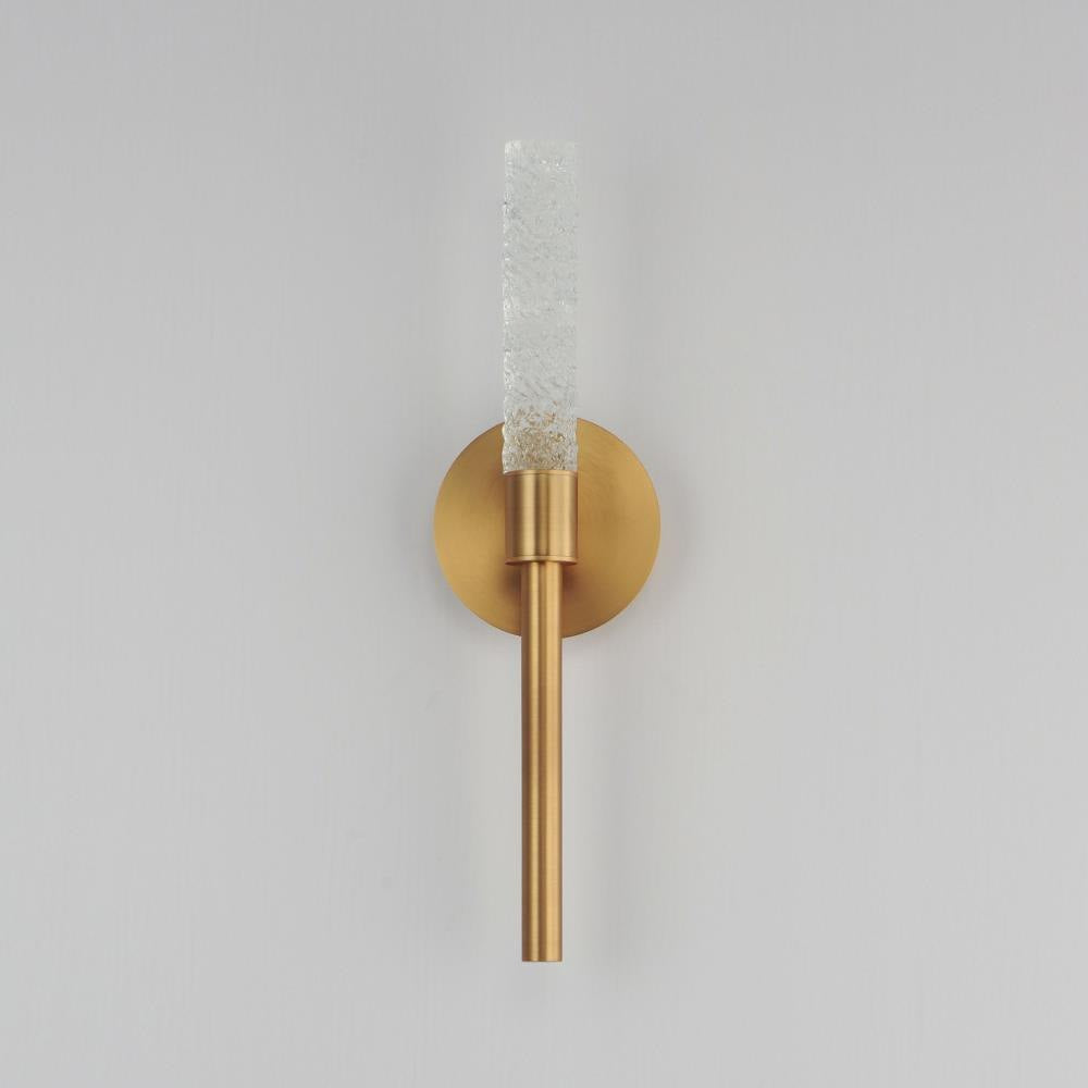 Maxim Lighting 38441IBNAB Duchess Wall Sconce in Natural Aged Brass with Iceberg Glass - Side View