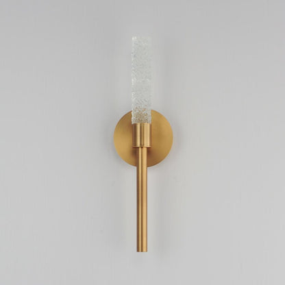 Maxim Lighting 38441IBNAB Duchess Wall Sconce in Natural Aged Brass with Iceberg Glass - Side View