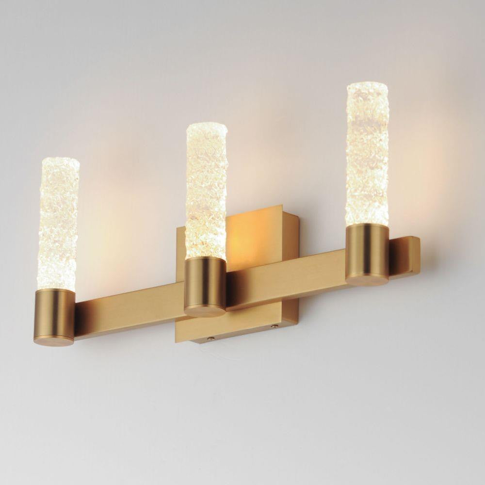 Maxim Lighting 38443IBNAB Duchess 3 Light Natural Aged Brass Bath Vanity Wall Light - Lit View
