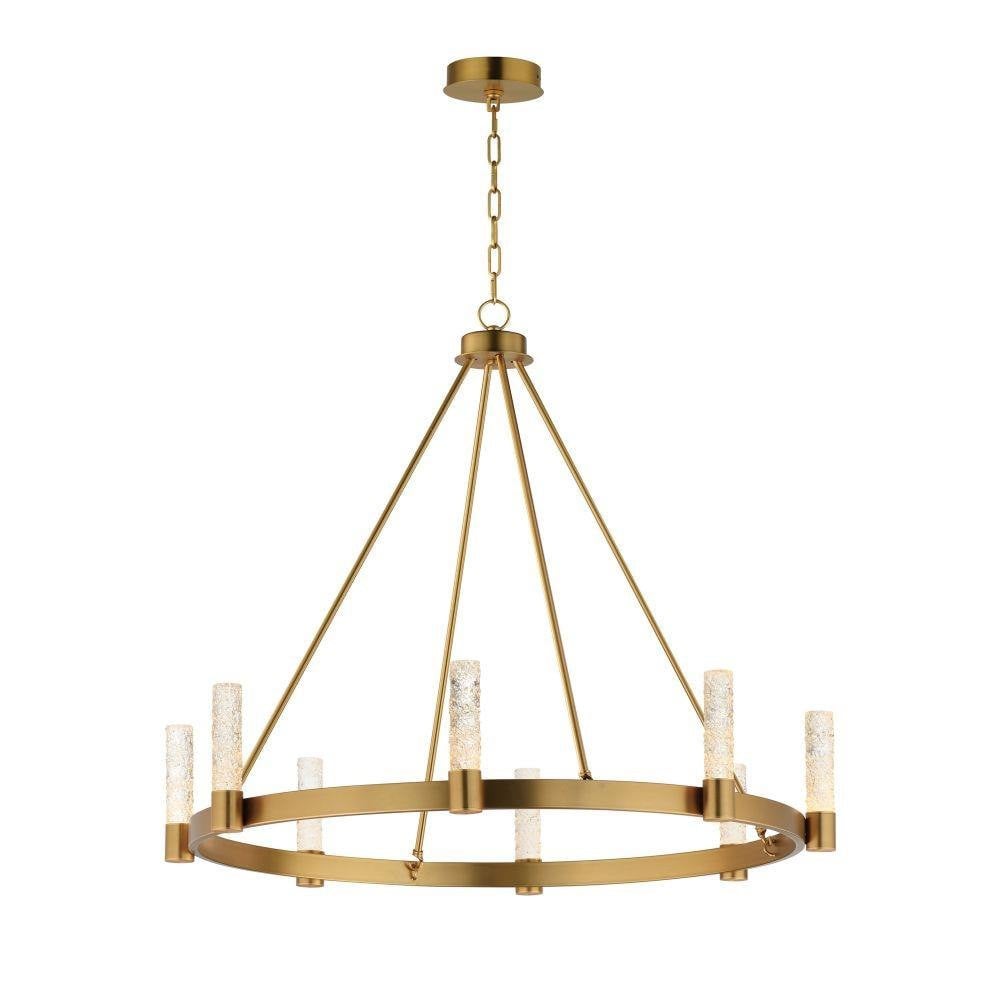 Maxim Lighting 38446IBNAB Duchess 8 Light 36 inch Natural Aged Brass Chandelier Ceiling Light - full product view on white background