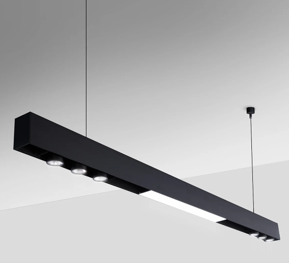 Eurofase Lighting 38455-018 6-ft Pendant w/ Downlight Lens, Black Finish