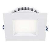 Lotus LED Lights LL4SR-27K-WH Lotus 4" Square Regressed LED Downlight – 14.5W - 2700K - 850 Lumens – 120V, White