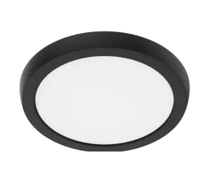 Nuvo 62-1911 7-in Round Blink Performer Fixture, Wattage 10W, Lumens 980 lm, Voltage 120V, Multi-Color Temperature, Black