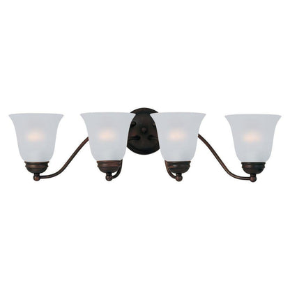 Maxim Lighting 2123FTSN Basix 4 Light Satin Nickel Bath Vanity Wall Light