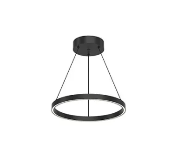 Kuzco Lighting PD87118-BK-UNV-010 Cerchio 18" Wide LED Black Suspension Pendant, Color Temperature 3000K, Wattage 37W