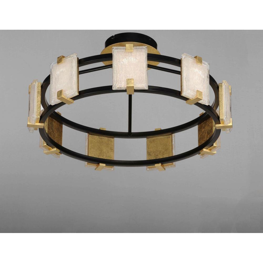 Maxim Lighting 39530CYBKGL Radiant 9 Light Semi Flush Mount - Angled View on Gray Background