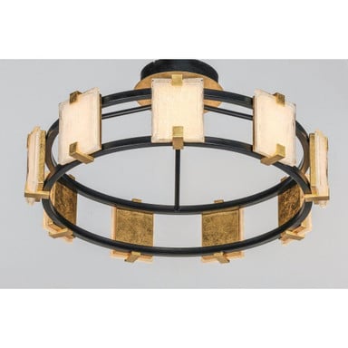 Maxim Lighting 39530CYBKGL Radiant 9 Light Semi Flush Mount - Side Angle View