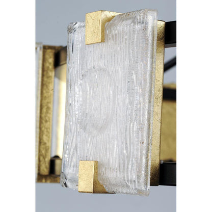 Maxim Lighting 39532CYBKGL Radiant 3 Light Bath Vanity Wall Light - Close-up Glass Diffuser Detail