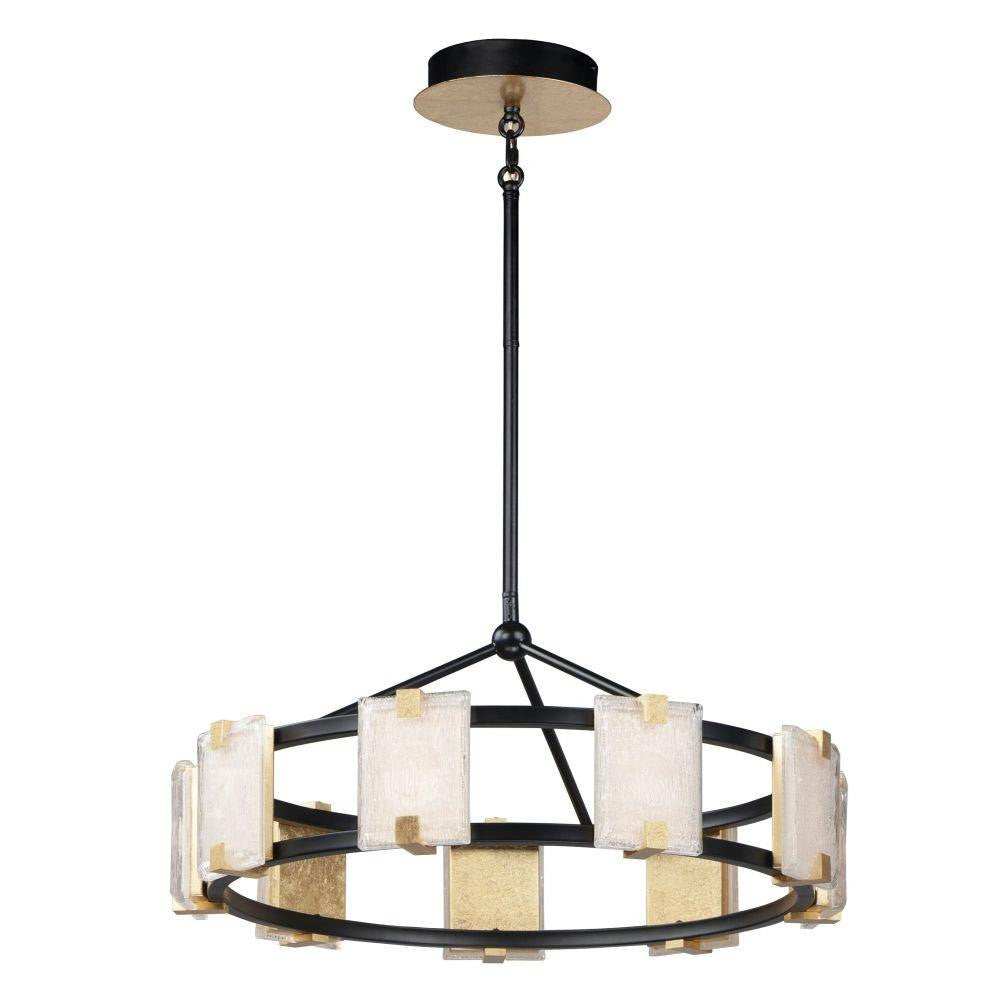 Maxim Lighting 39535CYBKGL Radiant 9 Light 26.75 inch Black Gold Leaf Chandelier Ceiling Light - full product view