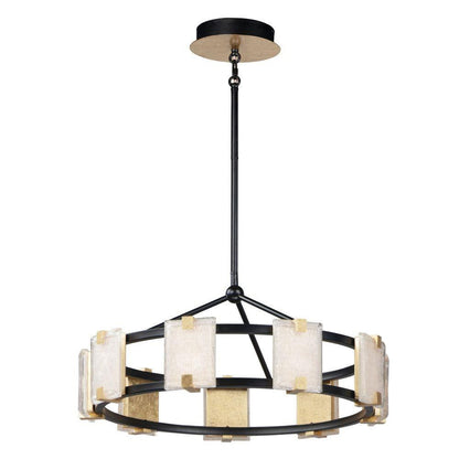 Maxim Lighting 39535CYBKGL Radiant 9 Light 26.75 inch Black Gold Leaf Chandelier Ceiling Light - full product view