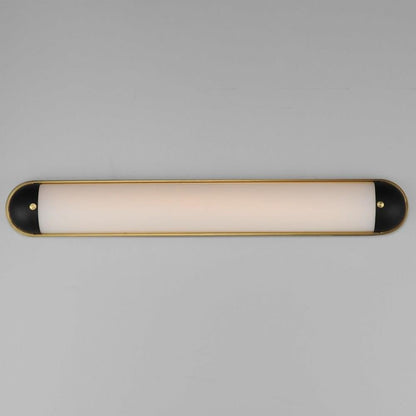 Maxim Lighting 39564SWBKNAB Capsule 1 Light 36 inch Black/Natural Aged Brass Bath Vanity Wall Light - front view