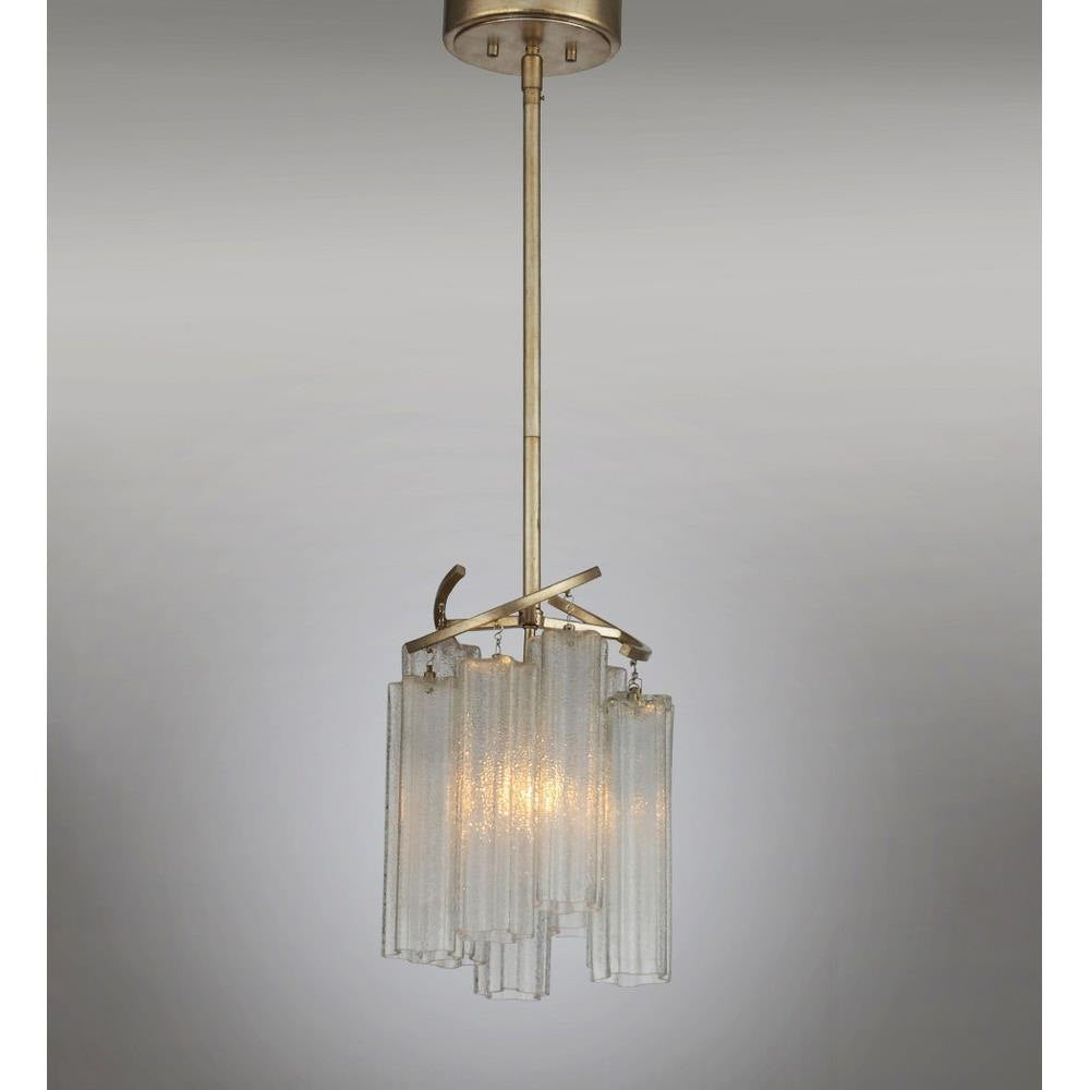 Maxim Lighting 39573WFLGS Victoria 1 Light Golden Silver Pendant Ceiling Light