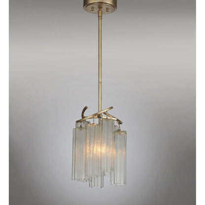 Maxim Lighting 39573WFLGS Victoria 1 Light Golden Silver Pendant Ceiling Light