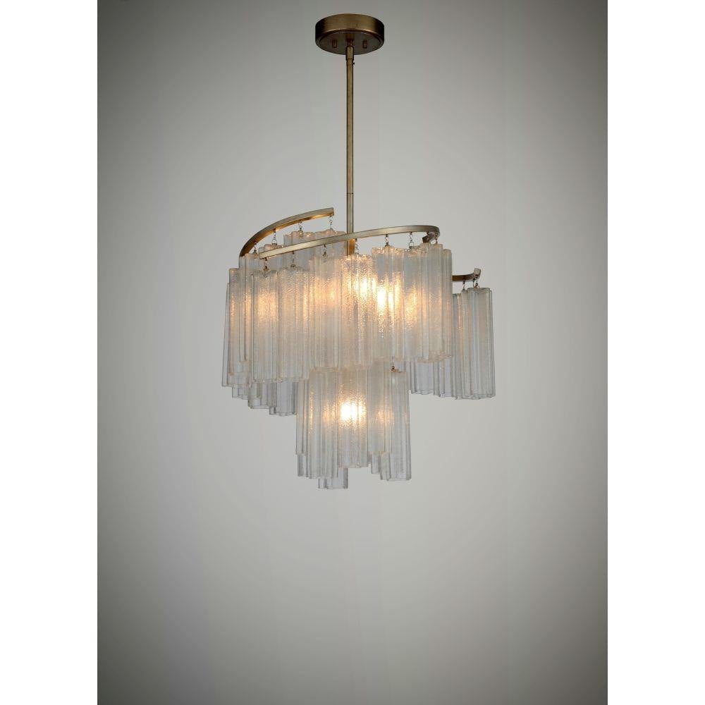 Maxim Lighting 39575WFLGS Victoria Golden Silver Pendant - Angled Room View