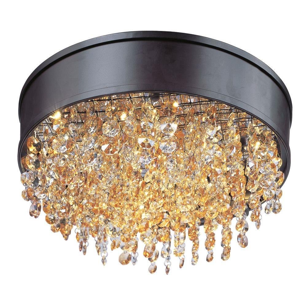 Maxim Lighting 39650SHBZ Mystic 11 Light 16 inch Shadow Bronze Flush Mount Ceiling Light