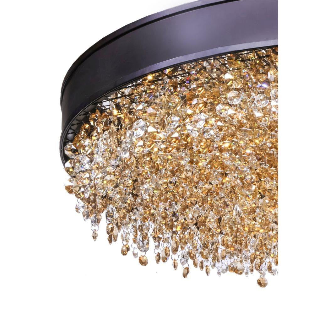 Maxim Lighting 39655SHBZ Mystic Pendant - Close-up of Scotch Honey Crystal Detail