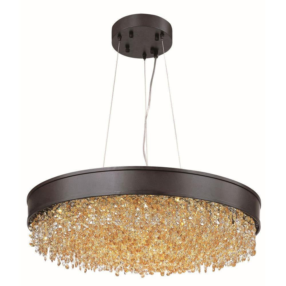 Maxim Lighting 39655SHBZ Mystic 16 Light 24 Inch Bronze Pendant Ceiling Light