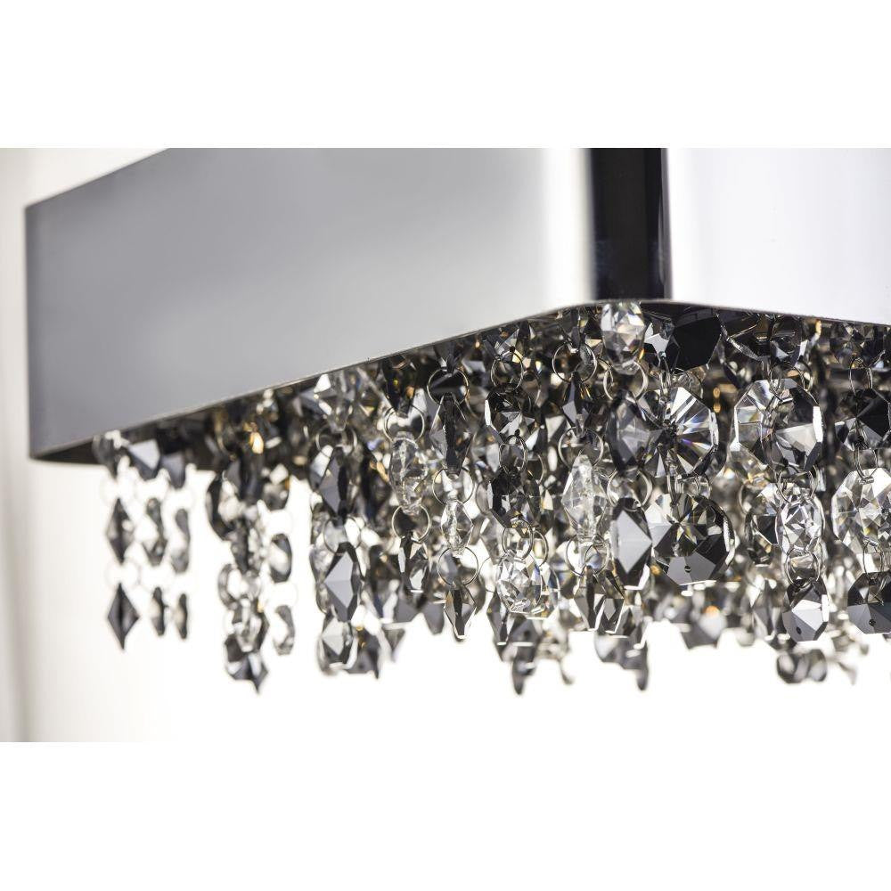 Maxim Lighting 39659MSKPC Mystic Linear Pendant - Close-Up Detail of Mirror Smoke Crystal Strands