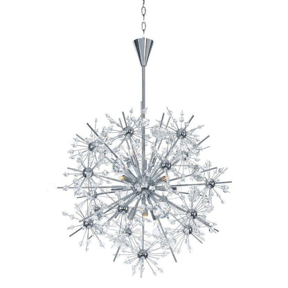 Maxim Lighting 39745BCPC Starfire 11 Light Polished Chrome Globe Chandelier White Background