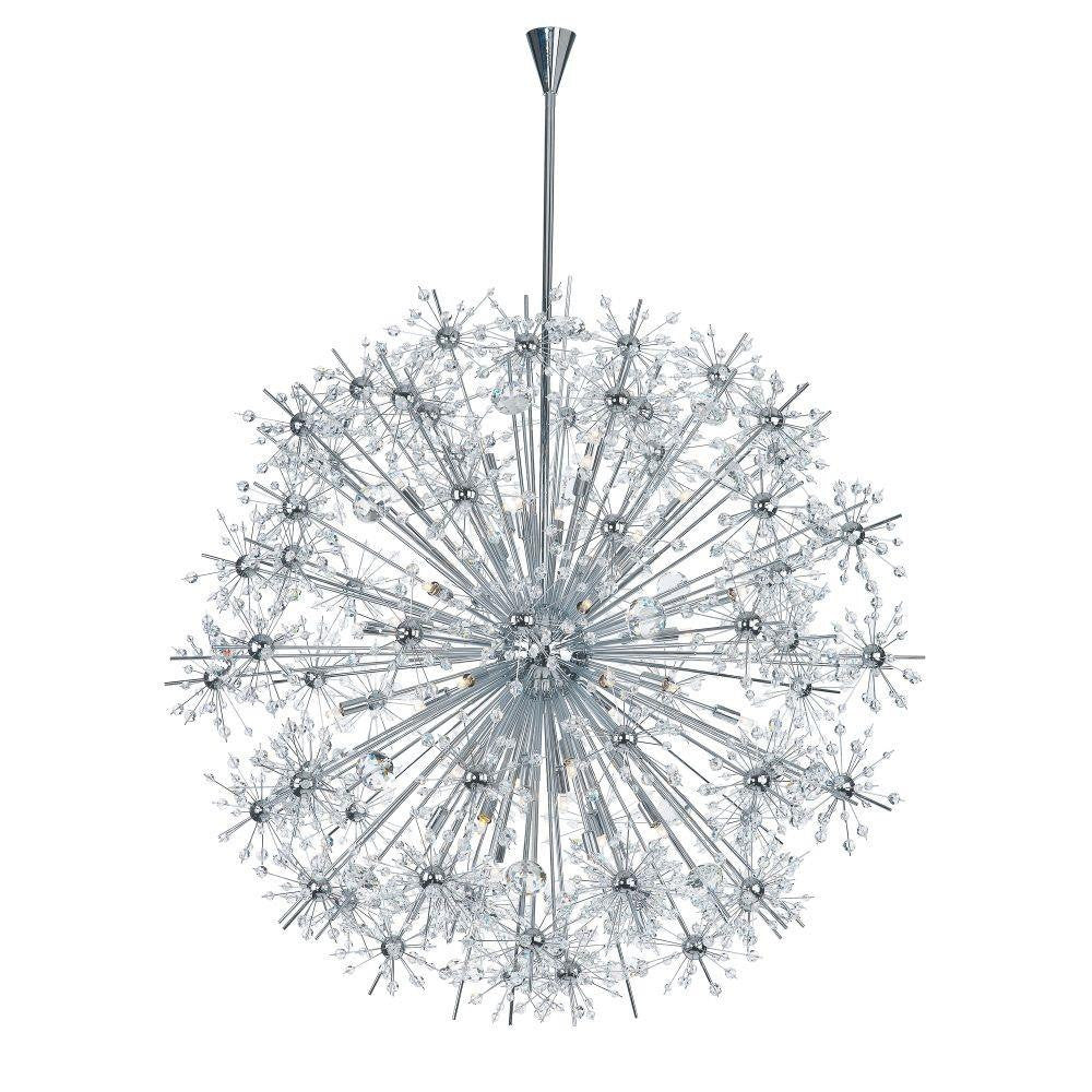 Maxim Lighting 39747BCPC Starfire 40 Light Polished Chrome Chandelier - Full view on white background