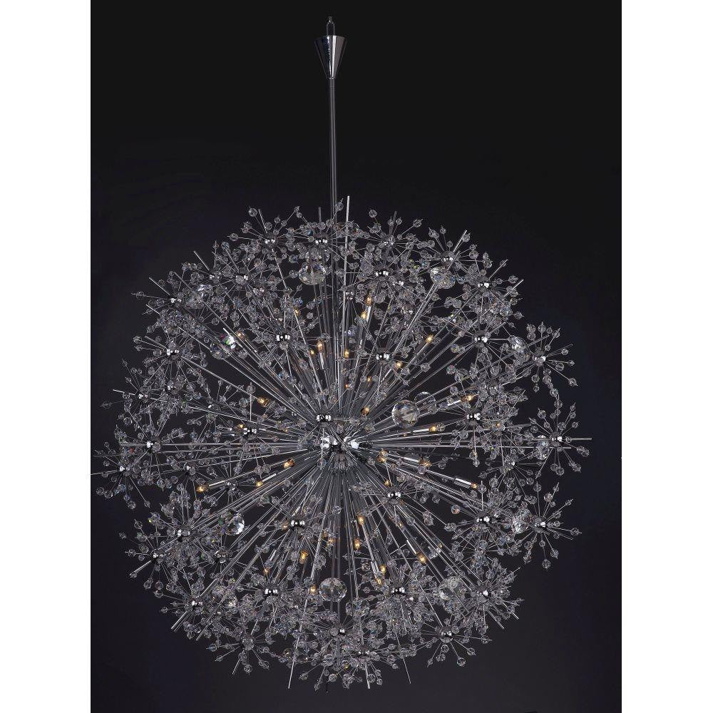Maxim Lighting 39747BCPC Starfire 40 Light Polished Chrome Chandelier - Full view on dark background