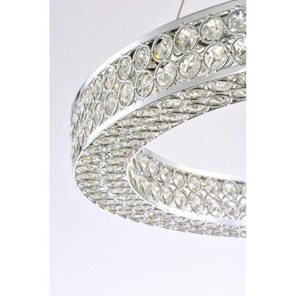Maxim Lighting 39778BCPC Eternity LED Crystal Chandelier Polished Chrome Single Ring Close-Up