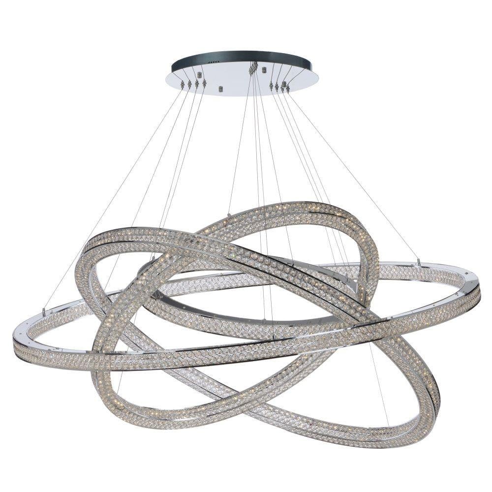 Full view of Maxim Lighting 39779BCPC Eternity 4 Light 60 Inch Polished Chrome Pendant Ceiling Light