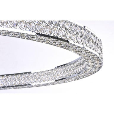 Top close-up of crystal ring on Maxim Lighting 39779BCPC Eternity Pendant Ceiling Light