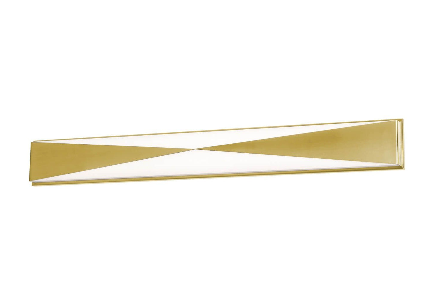 AFX Lighting NVV5373600L30D1SB Novara 37 Inch LED Bath Vanity Light In Satin Brass With White Acrylic Diffuser