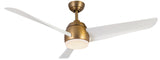 Kuzco Lighting CF91954-BG/WH Thalia 54 inch 3 Blade LED Smart Ceiling Fan in Brushed Gold-Matte White