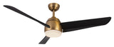 Kuzco Lighting CF91954-BG/MB Thalia 54 inch 3 Blade LED Smart Ceiling Fan in Brushed Gold-Matte Black