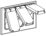 ORBIT 3C-3D Weather-proof Gray 3 Gang Duplex Receptacle Cover