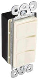 ORBIT 3DS15-A 15A Triple Combo Decora Switch, Almond Finish