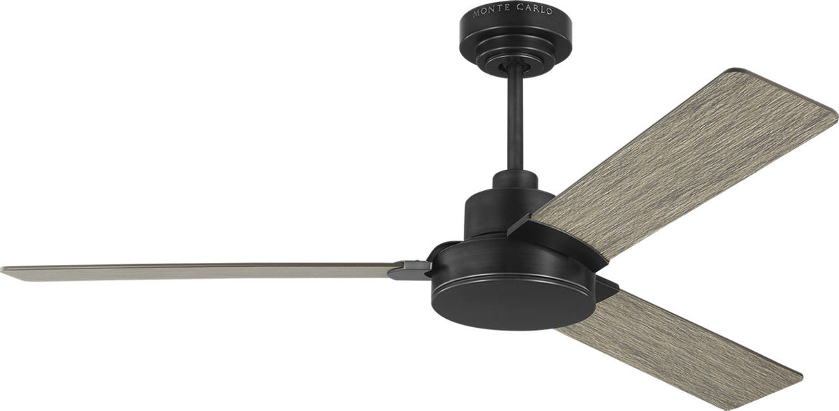 Generation Lighting Jovie 52 52 inch Aged Pewter ceiling fan with light grey weathered oak blades