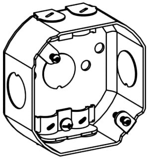 Orbit 3RB-NM Steel Outlet Box W/ Extension Ring, 1-Gang, 7-Knockout, 1/2 in Knockout, Gray Finish