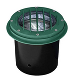 Dabmar Lighting LV305-L9-64K-G LED Cast Aluminum In-Ground Well Light w/ Grill, Color Temperature 6400K, Green Finish