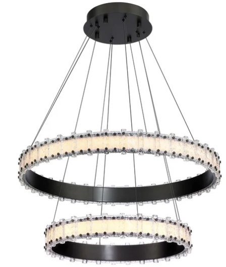 SDQ Lighting PD35601UB Akershus 36" Contemporary LED Chandelier Light, Urban Bronze Finish