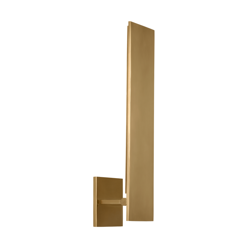 Visual Comfort Architectural KWWS61427HAB Modern Angolo 18.3" Outdoor Wall Sconce light - CCT: 2700K - Finish: Antique Brass