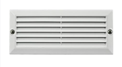 Dabmar Lighting LV600-L6-30K-W Cast Aluminum Louvred Step  Light , 12V, Color Temperature 3000K, White Finish