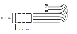 Alloy LED AL-02-07-9902 Radialux 5.8 LP Low-Profile RGBW, Tape to Wire Connector with Pre-Attached 6-Inch Lead Wire