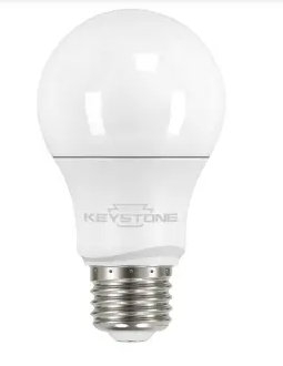 Keystone KT-LED9A19-O-830-UV LED A19 Bulb, E26, Non-Dimming, Wattage 8.5W, Lumens 800 lm, Voltage 120V-277V, Color Temperature 3000K