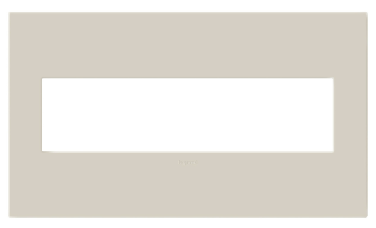 Legrand AWP4GOM Adorne Four-Gang Screwless Wall Plate with Microban, Oatmeal Finish