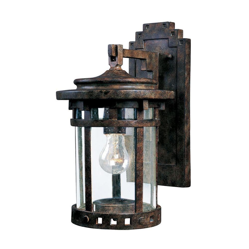Maxim Lighting 40033CDSE Santa Barbara VX 1 Light Sienna Bronze Outdoor Wall Lantern - Product View