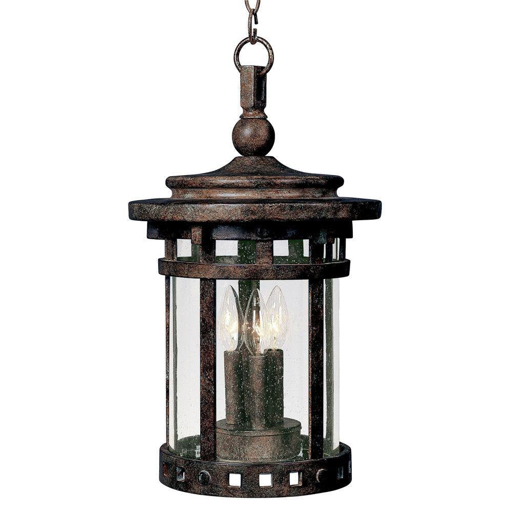 Maxim Lighting 40039CDSE Santa Barbara VX 3 Light Sienna Outdoor Hanging Pendant
