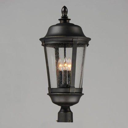 Maxim Lighting 40092CDBZ Dover VX 3 Light Bronze Outdoor Pole Post Mount - Illuminated View