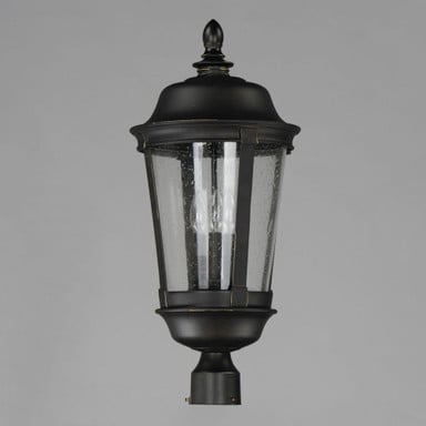 Maxim Lighting 40092CDBZ Dover VX 3 Light Bronze Outdoor Pole Post Mount - Close-Up Angle