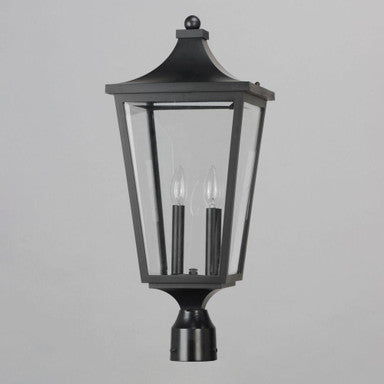 Maxim Lighting 40230CLBK Sutton Place VX Black Outdoor Post Lantern angled view